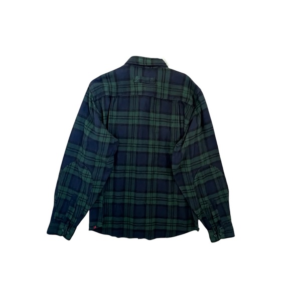 Woolrich Woolen Mills Oxbow Flannel  Plaid Shirt in Amy Navy Size Large NWT - Picture 5 of 13